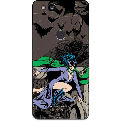 DC Comics Catwoman Vintage Action Pose Pattern Google Pixel 2 Skin